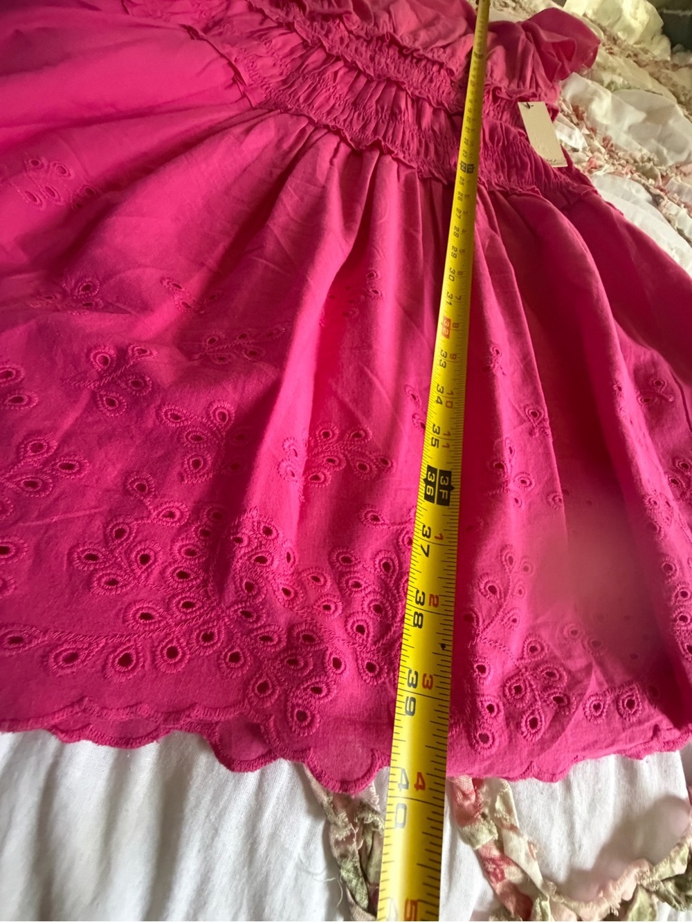 Eliza J  100% cotton smocked wedding guest / cocktail dress - Picture 3 of 8